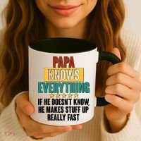 Papa Knows Everything No Matter What Coffee Mug thumb 3