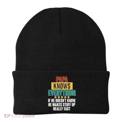 Papa Knows Everything No Matter What Beanie