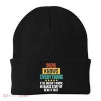 Papa Knows Everything No Matter What Beanie thumb 0