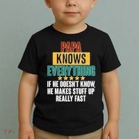 Papa Knows Everything No Matter What Toddler T-Shirt thumb 2
