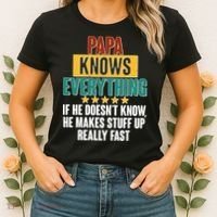 Papa Knows Everything No Matter What Women's T-Shirt thumb 2