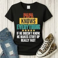 Papa Knows Everything No Matter What Women's T-Shirt thumb 3