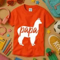 Papa Lama Kids T-Shirt thumb 3