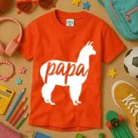 Papa Lama Kids T-Shirt thumb 3