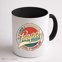 Papa Like A Grandpa Only Cooler Emblem Coffee Mug thumb 1