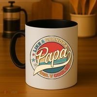 Papa Like A Grandpa Only Cooler Emblem Coffee Mug thumb 4