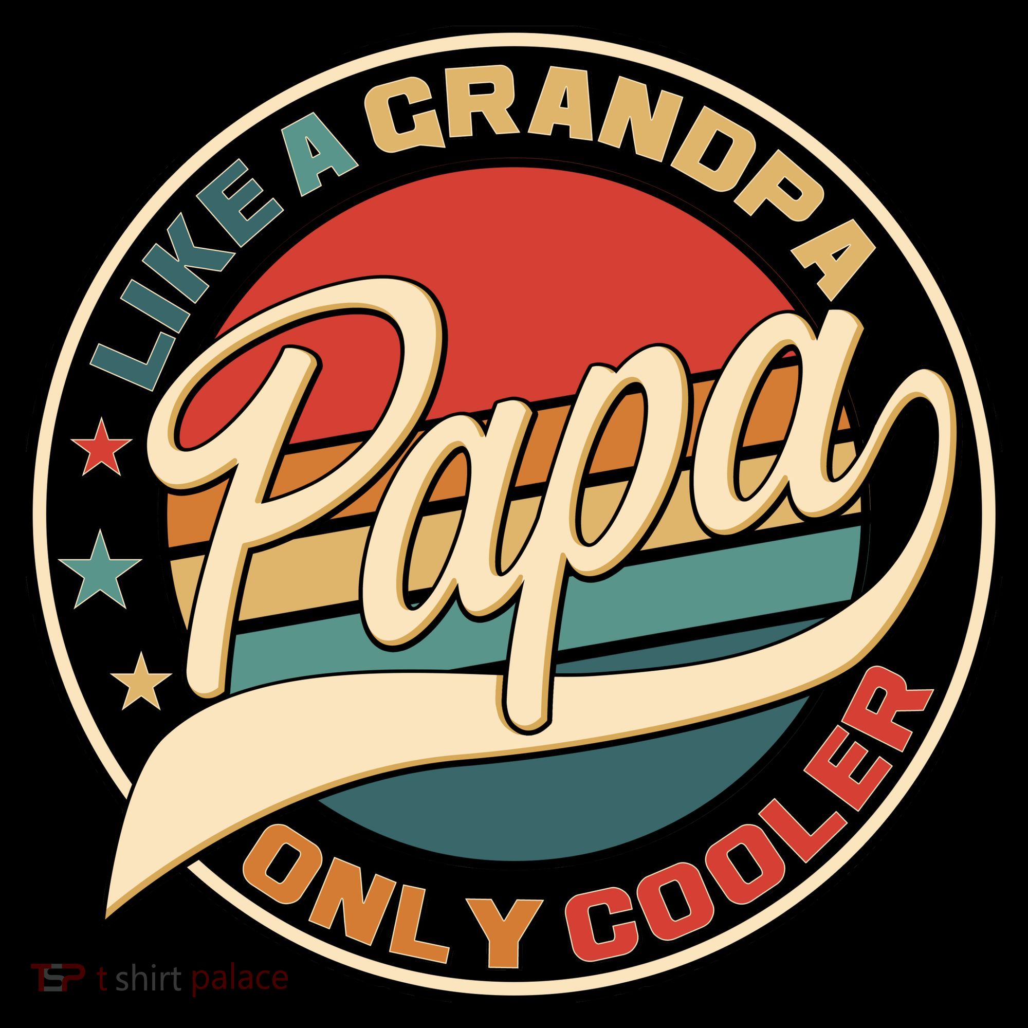 Papa Like A Grandpa Only Cooler Emblem Coffee Mug