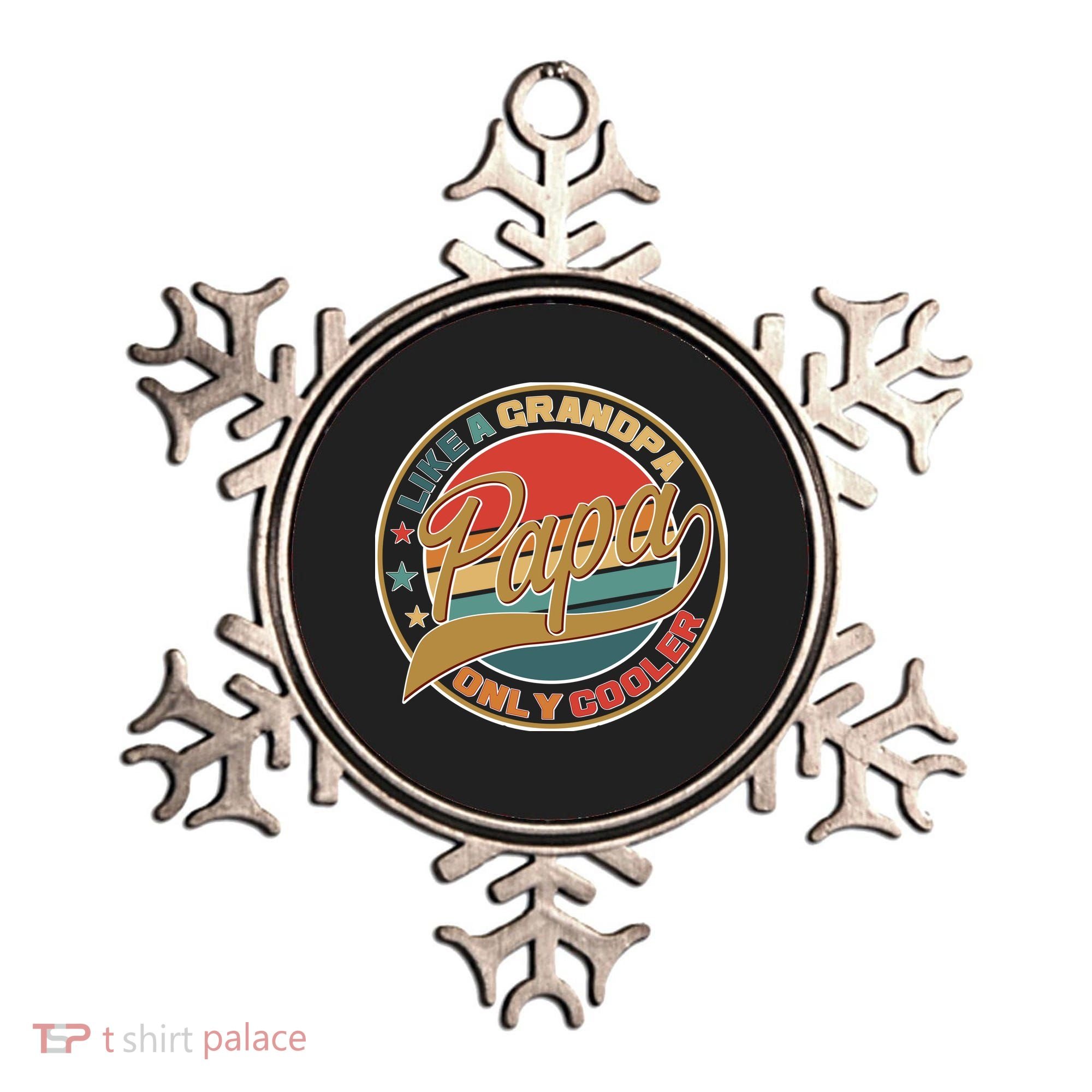 Papa Like A Grandpa Only Cooler Emblem Ornament
