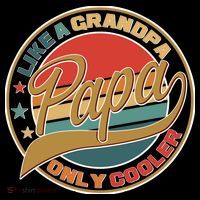 Papa Like A Grandpa Only Cooler Emblem Women's Tank Top thumb 5