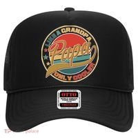 Papa Like A Grandpa Only Cooler Emblem Hat thumb 0
