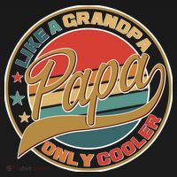 Papa Like A Grandpa Only Cooler Emblem Toddler Hoodie thumb 2