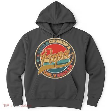 Papa Like A Grandpa Only Cooler Emblem Hoodie
