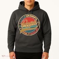 Papa Like A Grandpa Only Cooler Emblem Hoodie thumb 2
