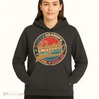 Papa Like A Grandpa Only Cooler Emblem Hoodie thumb 5