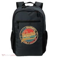 Papa Like A Grandpa Only Cooler Emblem Backpack thumb 0
