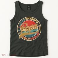 Papa Like A Grandpa Only Cooler Emblem Tank Top thumb 2