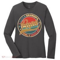 Papa Like A Grandpa Only Cooler Emblem Women's Long Sleeve Shirt thumb 0