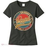 Papa Like A Grandpa Only Cooler Emblem Women's T-Shirt thumb 0