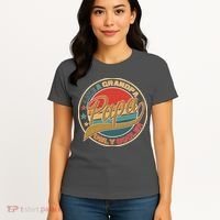 Papa Like A Grandpa Only Cooler Emblem Women's T-Shirt thumb 4