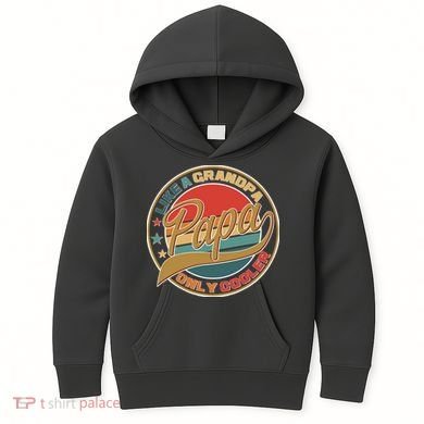 Papa Like A Grandpa Only Cooler Emblem Kids Hoodie