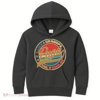 Papa Like A Grandpa Only Cooler Emblem Kids Hoodie thumb 0