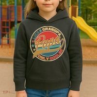 Papa Like A Grandpa Only Cooler Emblem Kids Hoodie thumb 3