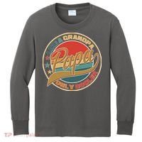 Papa Like A Grandpa Only Cooler Emblem Kids Long Sleeve Shirt thumb 0