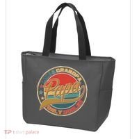 Papa Like A Grandpa Only Cooler Emblem Tote Bag thumb 3