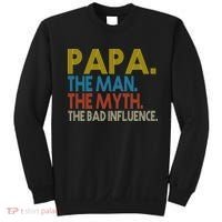 Papa Man Myth The Bad Influence Retro Sweatshirt thumb 0