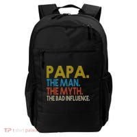 Papa Man Myth The Bad Influence Retro Backpack thumb 0