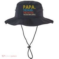 Papa Man Myth The Bad Influence Retro Bucket Hat thumb 0