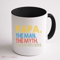 Papa Man Myth The Bad Influence Retro Coffee Mug thumb 1