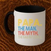 Papa Man Myth The Bad Influence Retro Coffee Mug thumb 2