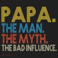 Papa Man Myth The Bad Influence Retro Beanie thumb 2