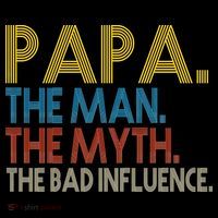 Papa Man Myth The Bad Influence Retro Coaster thumb 2
