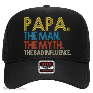 Papa Man Myth The Bad Influence Retro Hat