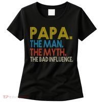 Papa Man Myth The Bad Influence Retro Women's T-Shirt thumb 0