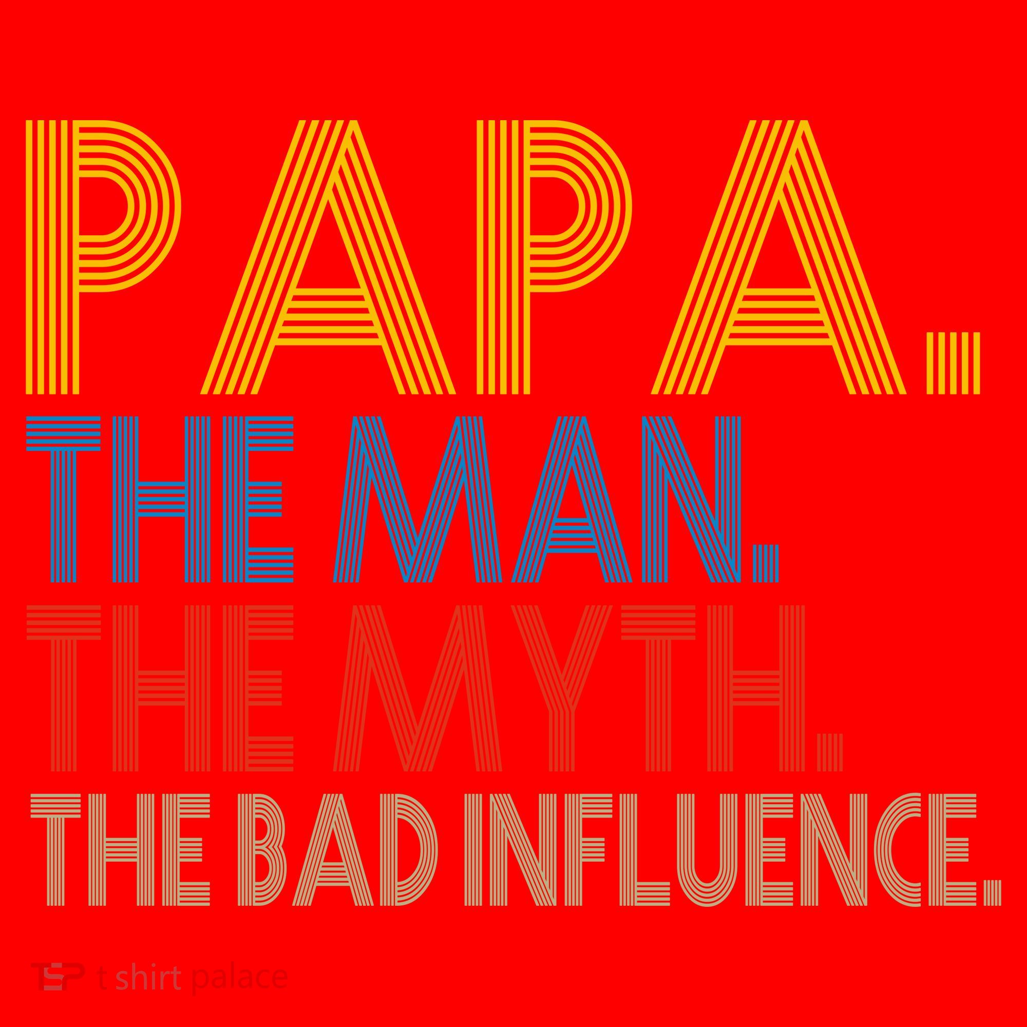 Papa Man Myth The Bad Influence Retro Santa Hat