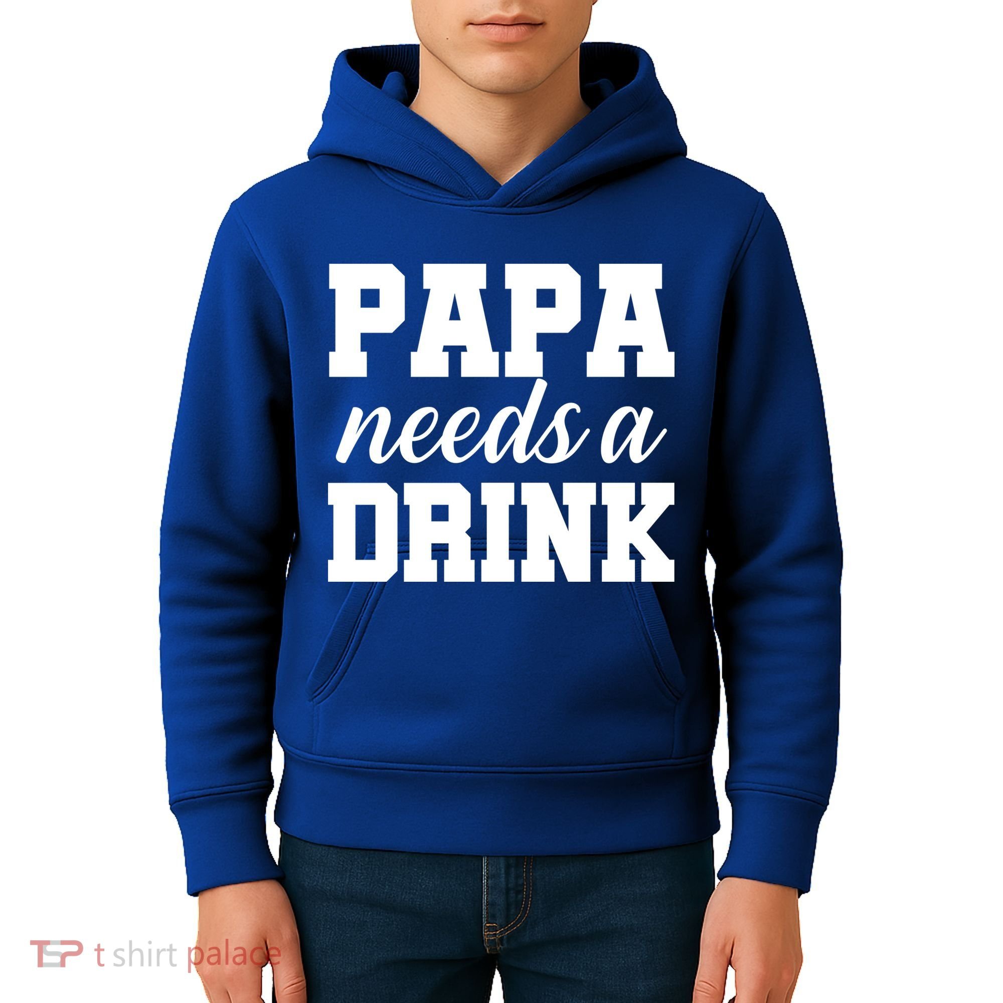 Papa Needs A Drink Kids Hoodie