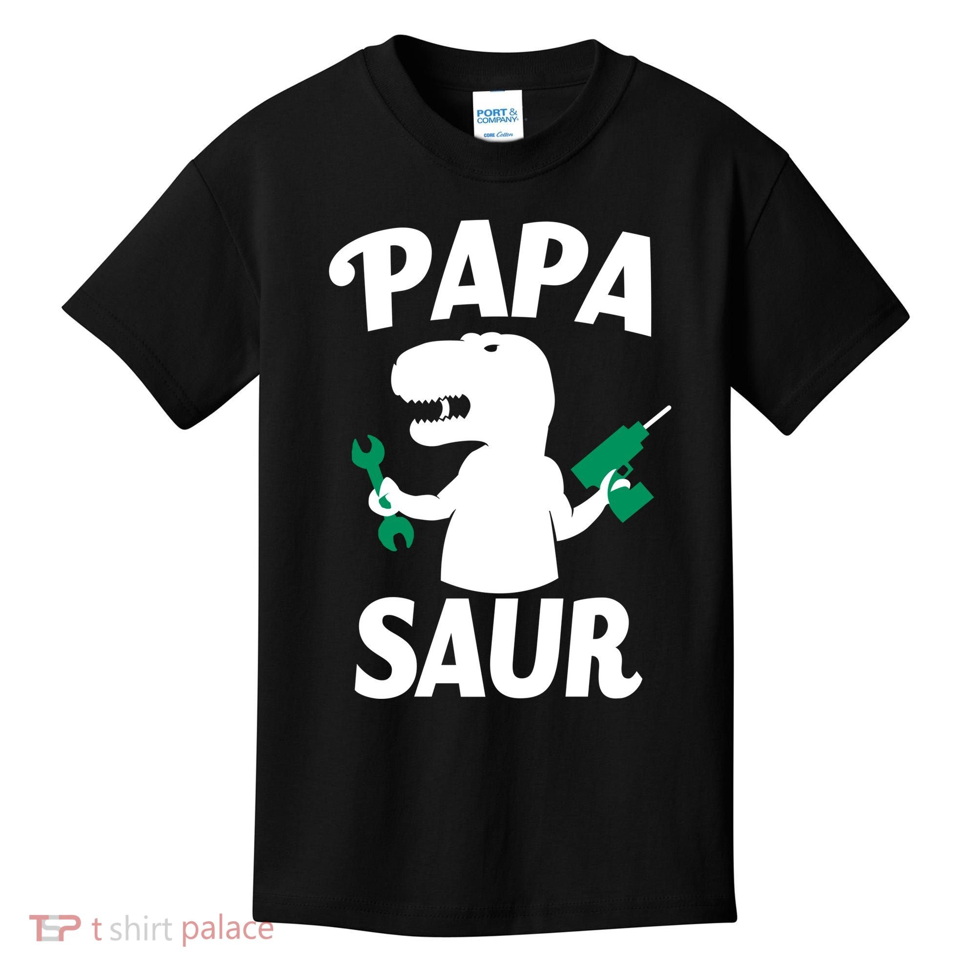Papa Saur Fix Things Kids T-Shirt