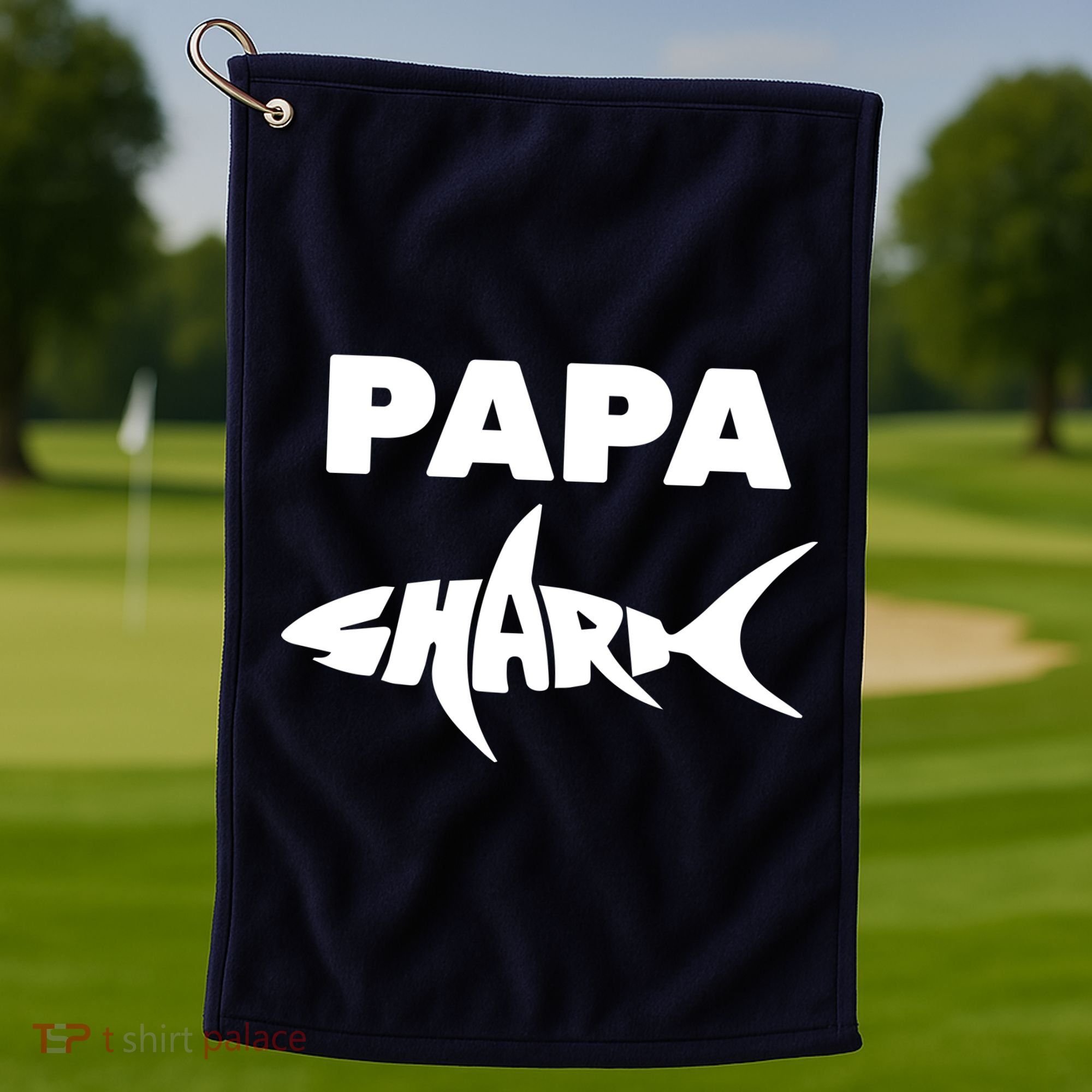 Papa Shark Golf Towel