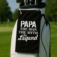 Papa The Man Myth Legend Golf Towel thumb 2