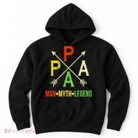 Papa The Man Myth Legend Arrow Cross Hoodie thumb 0