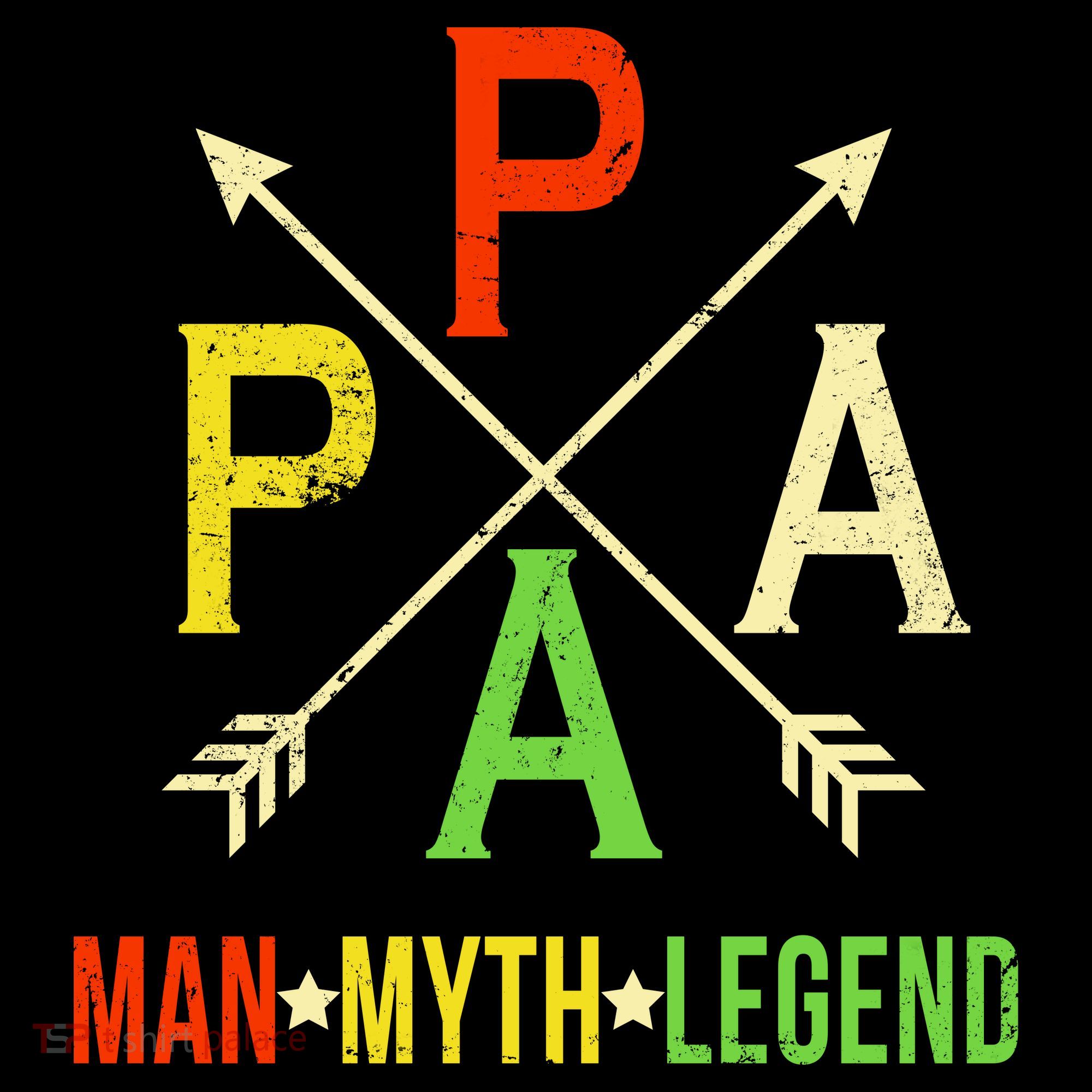 Papa The Man Myth Legend Arrow Cross Coaster