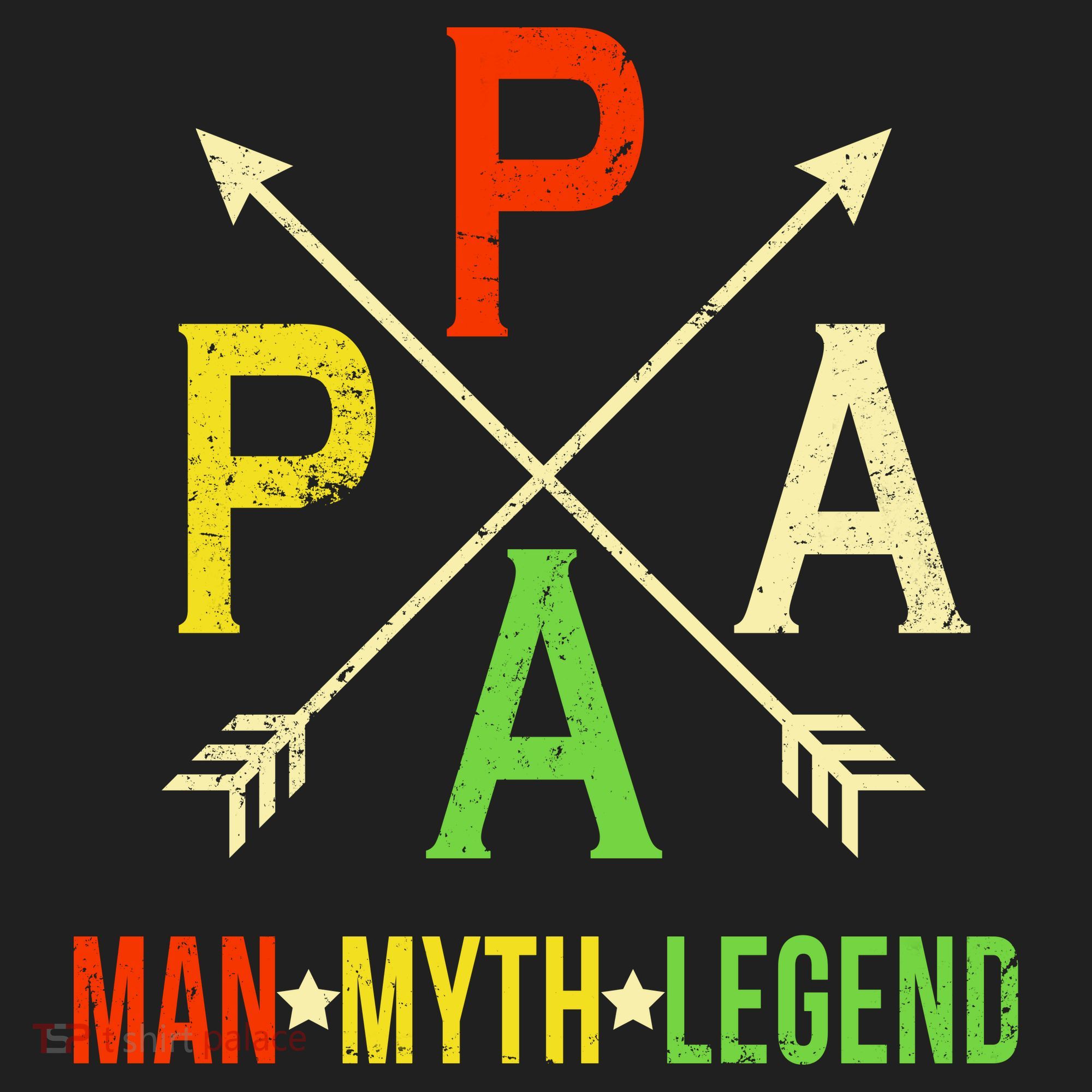 Papa The Man Myth Legend Arrow Cross Tumbler