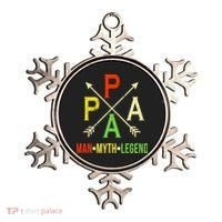 Papa The Man Myth Legend Arrow Cross Ornament thumb 0