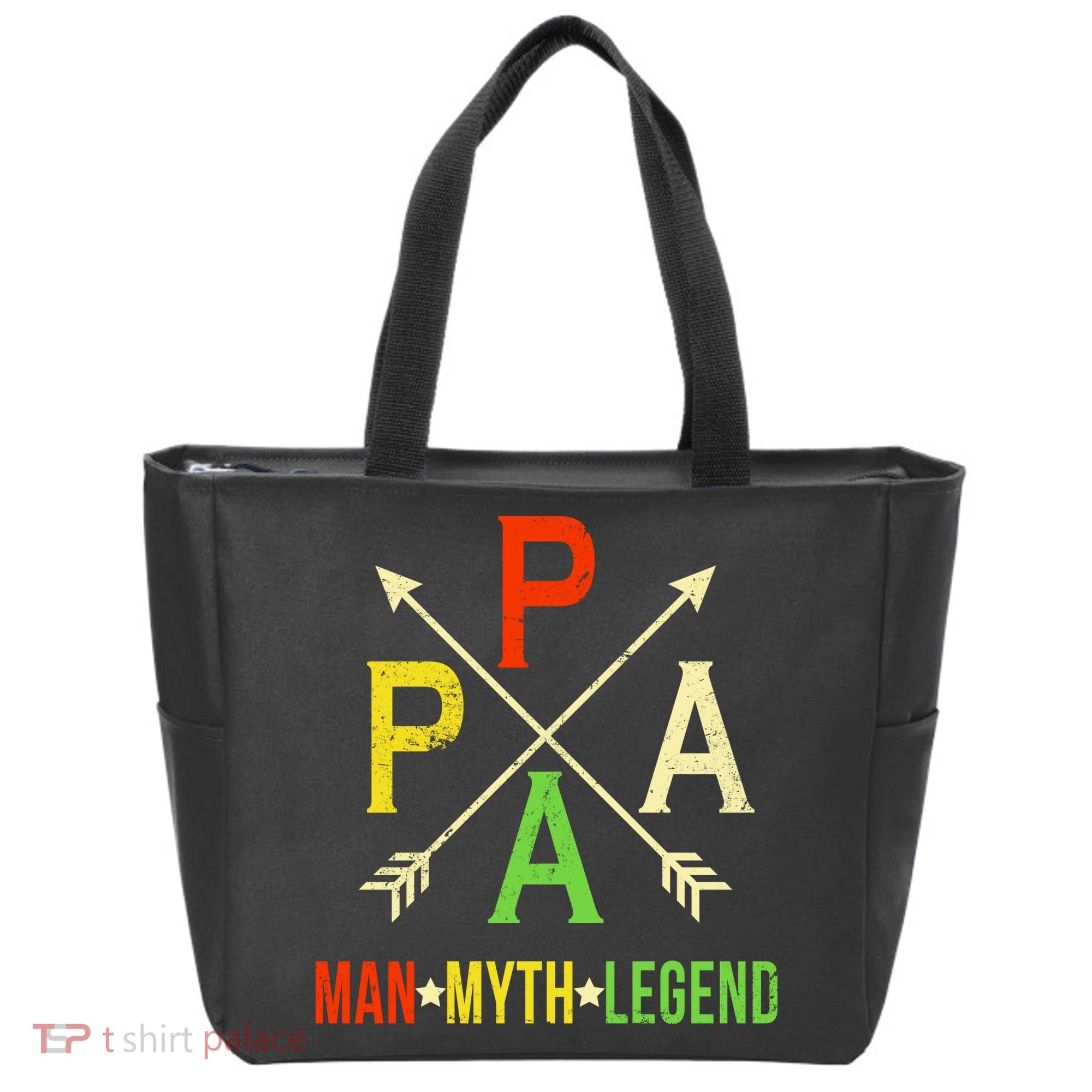 Papa The Man Myth Legend Arrow Cross Tote Bag