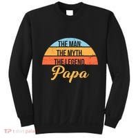 Papa The Man Myth Legend Retro Sweatshirt thumb 0