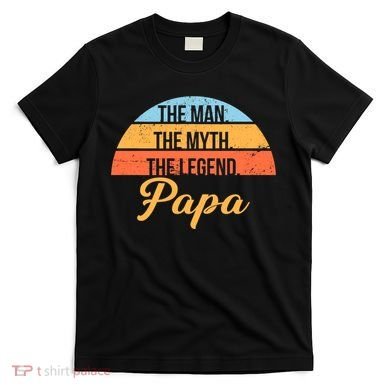 Papa The Man Myth Legend Retro T-Shirt