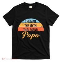 Papa The Man Myth Legend Retro T-Shirt thumb 0